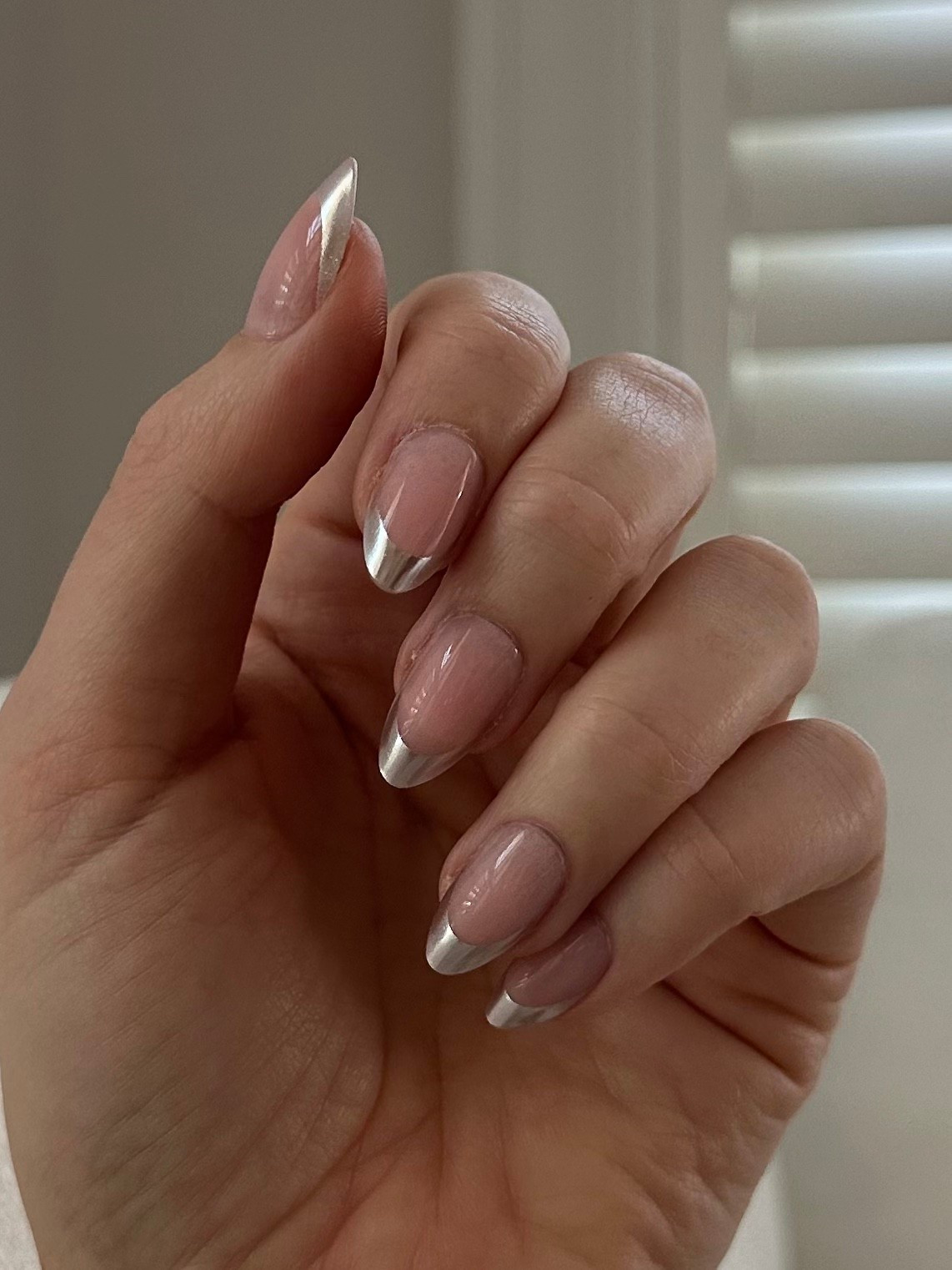 My favvvvvv press on nails 💅🏼 #pressonnails #nailinspo #pressons  #silvernails #grwm 

#LTKdayinmylife #LTKgrwm #LTKselfcare