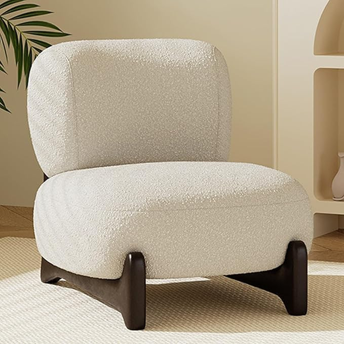 LWENTAO Modern Accent Chair Living Room Chair, Luxury Single Sofa Chair, Scandinavian Lamb Wool L... | Amazon (US)