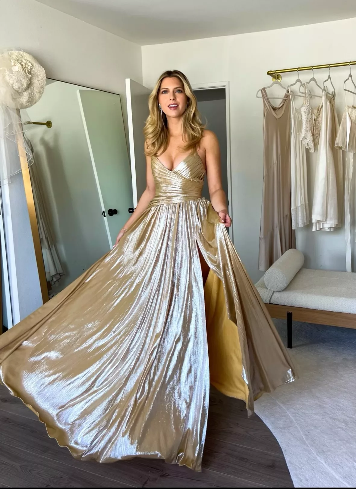 revolve gold dress Embellished Dresses Made in India Michael Costello Gold Dress Revolve