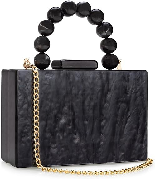 Buric Women Acrylic Clutch Purse Leopard Print Evening Bag Chain Formal Handbag Party Bridal Wedd... | Amazon (US)