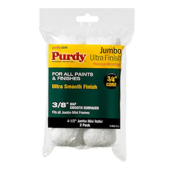 Purdy Ultra Finish 2-Pack 4.5-in x 3/8-in Nap Mini Woven Microfiber Paint Roller Cover | Lowe's