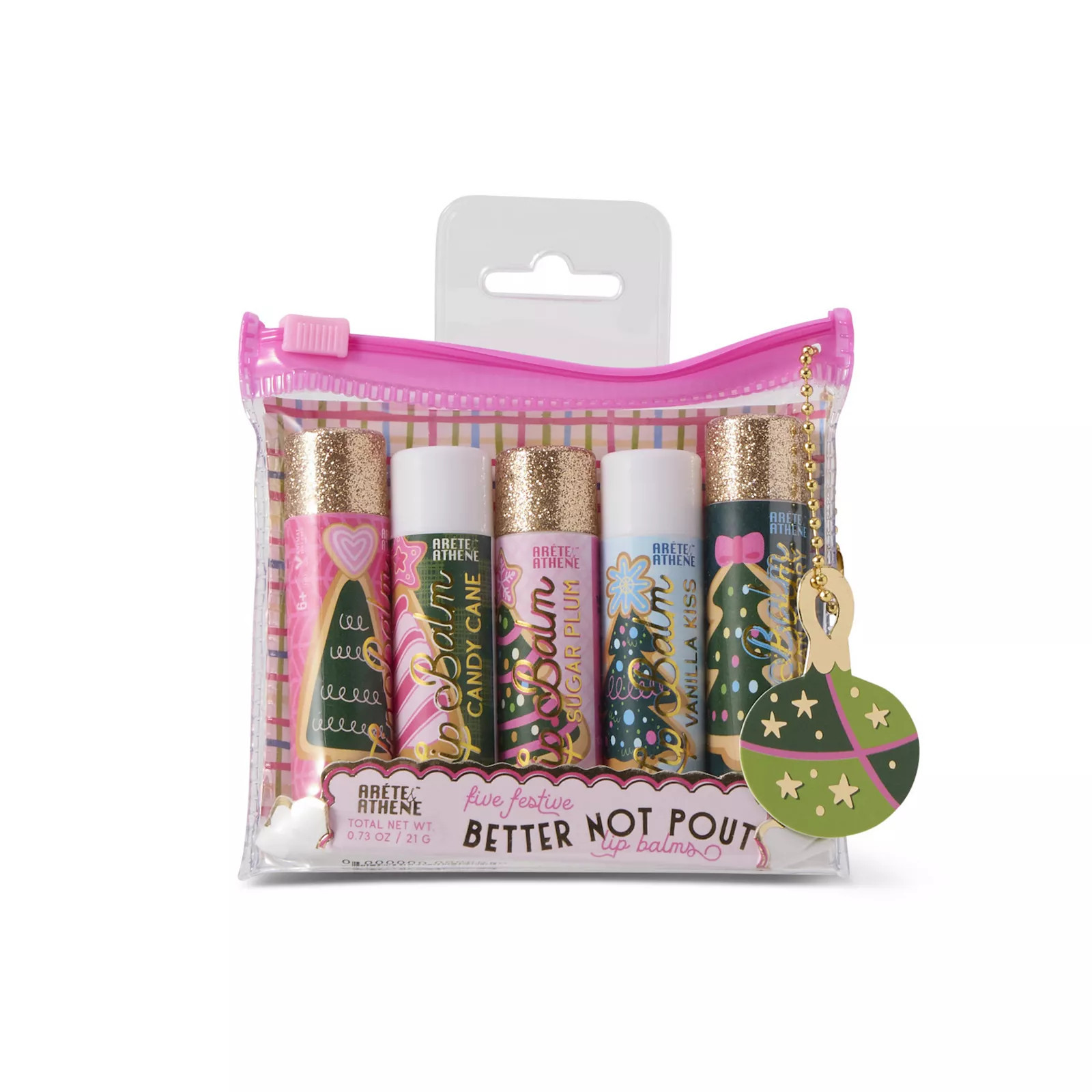Arete Athene Five Festive Better Not Pout Lip Balms Lip Balms, Pink | Kohl's
