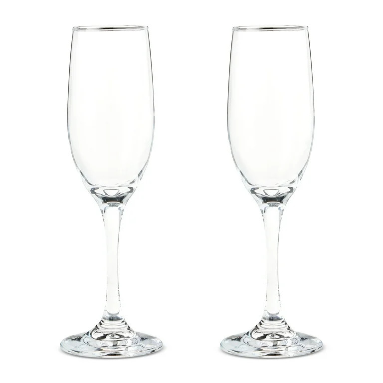 Champagne Flutes, 6 fl oz, 2 Pieces, by Way To Celebrate | Walmart (US)
