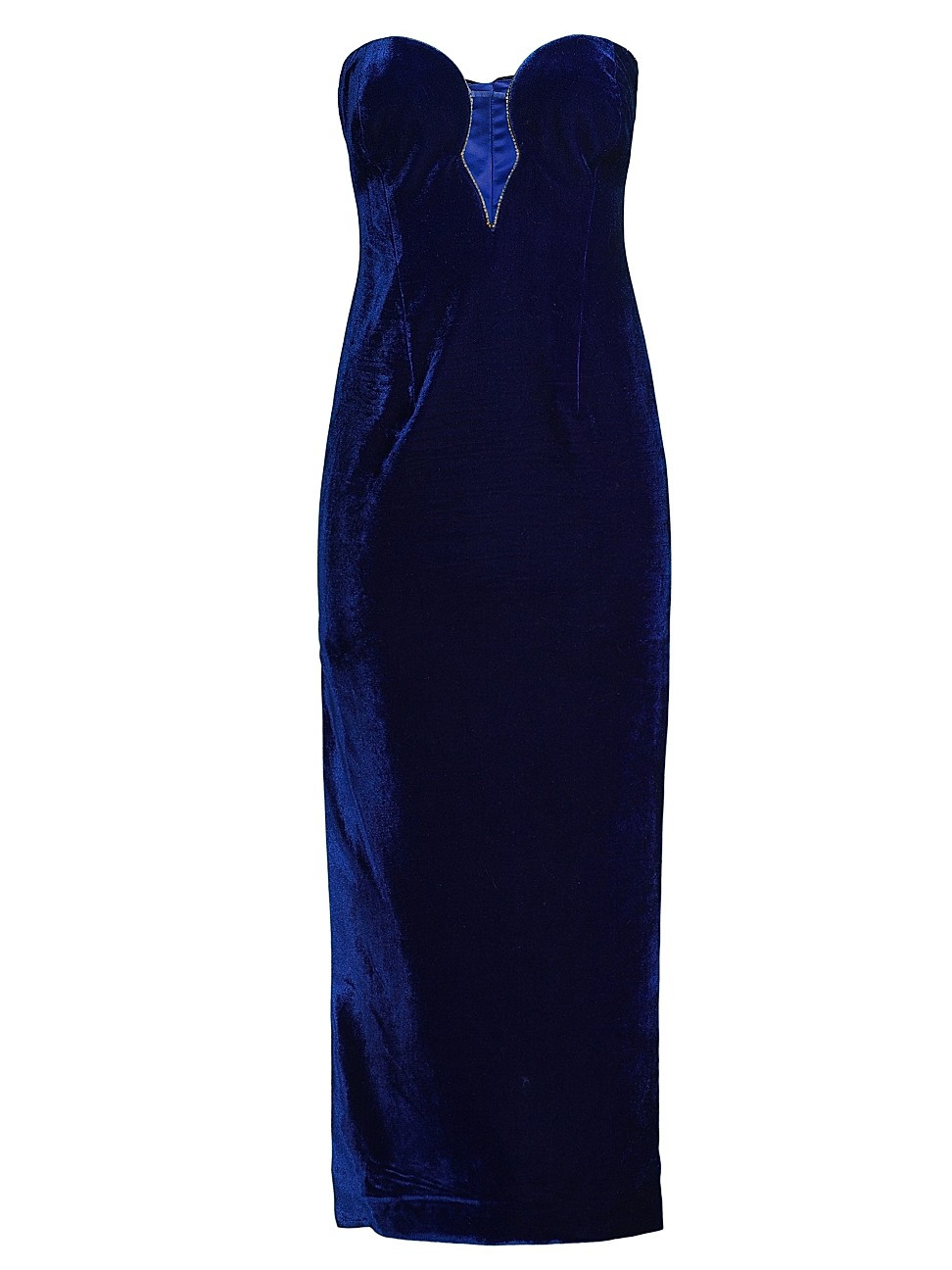 Women's Lilah Strapless Velour Midi-Dress - Vibrant Blue - Size 12 | Saks Fifth Avenue