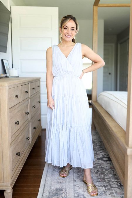 Petite-friendly maxi dress! 

Dress in petite xs - it’s true to size overall, but is a little bit roomy on my through the chest. 
Sandals are true to size 

#LTKSeasonal #LTKStyleTip