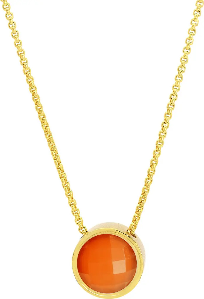 Signature Checkered Semiprecious Stone Pendant Necklace | Nordstrom