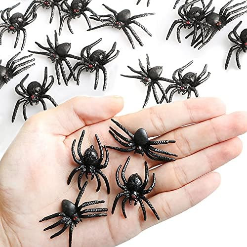 30PCS Two Size Realistic Plastic Spider Toys,Halloween Prank Props,Small Size Funny Halloween Dec... | Amazon (US)