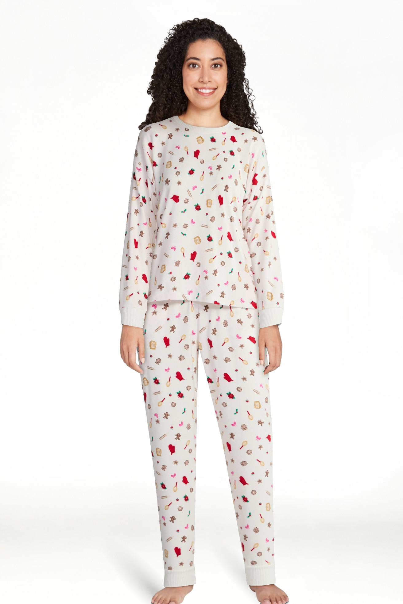Joyspun Conjunto de Pijama de Joggers y Top de Manga Larga Tejido Hacci de la Colección Cozy Lou... | Walmart (US)