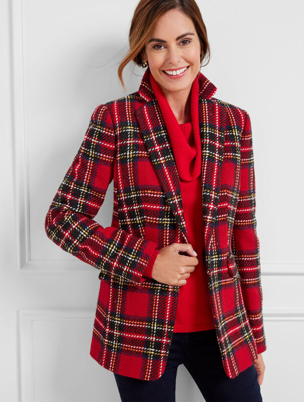 Snowstorm Plaid Blazer | Talbots