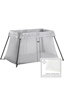 BabyBjörnTravel Crib LightBundle with Fitted Sheet | BabyBjorn