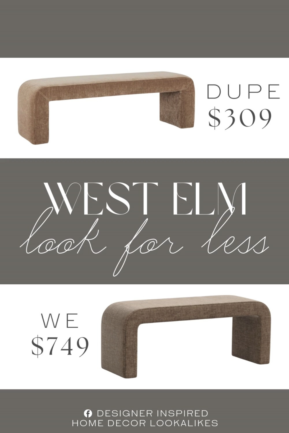 Inspired by West Elm Upholstered Bench. Modern Entryway Bench. Sleek Upholstered Bench. Chic Accent Bench. Entryway Accent Bench. Mid-Century Modern Bench. Scandinavian Style Bench. Living Room Accent Bench.     

Home more affordable option find copy cat similar look for less budget friendly affordable cheap cheaper beautiful pretty. Clearance sale coupon code discount code promo code luxury lookalike look a like Inspo inspiration inspired by idea ideas Love like these? I share multiple every day in my FB group.
#westelminspired #bench #accentbench #upholsteredbench #entrywaybench #furniturefinds #homedecorfinds #modernliving #homeinspo 

 #LTKHome