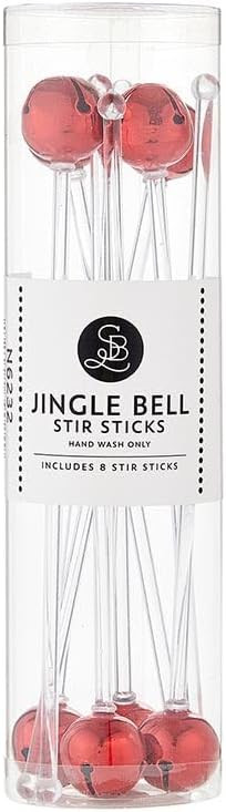 Santa Barbara Design Studio Holiday Bar Cart Accessories Jingle Bell Cocktail Stir Sticks, 8-Coun... | Amazon (US)