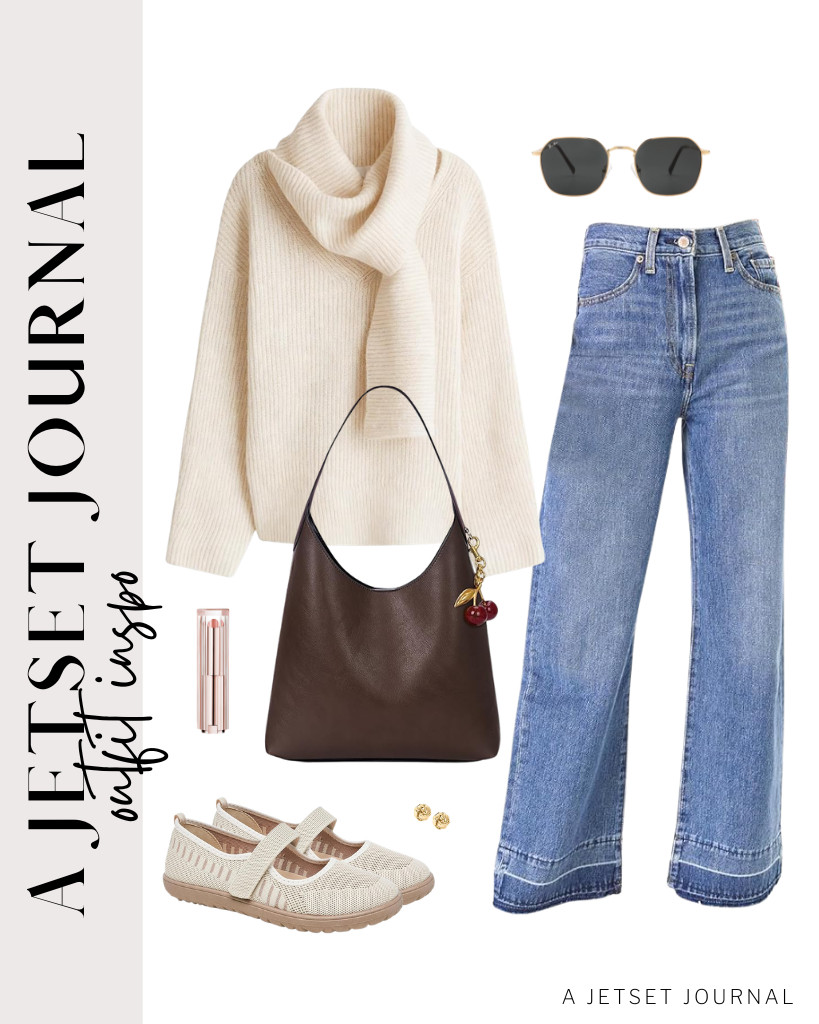 Pair this pullover sweater with high-waisted Astylish jeans and comfy Waluz wide-toe flats. I always love adding a pair of stud earrings and dabbing a bit of hydrating lip balm to enhance the fit. 

 #LTKSeasonal #LTKSaleAlert #LTKTravel