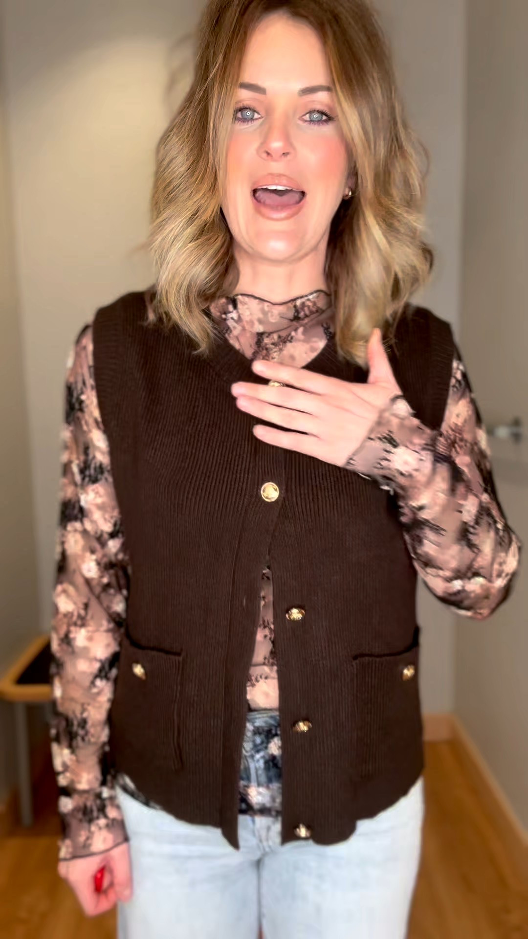 Such a versatile vest. And paired with our top selling mesh tops… because they too, are so versatile. Many love layering these under tees which is also very cute!

