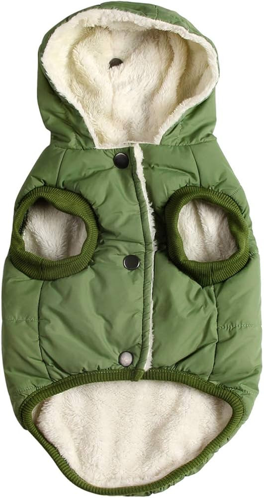 vecomfy Fleece Lining Extra Warm Dog Hoodie in Winter for Large Dogs Jacket Pet Coats with Hooded... | Amazon (US)