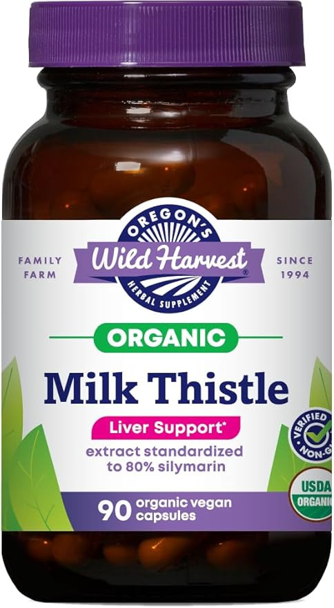 Oregon's Wild Harvest Certified Organic Milk Thistle USDA Certified Organic Herbal Supplement, 90... | Amazon (US)