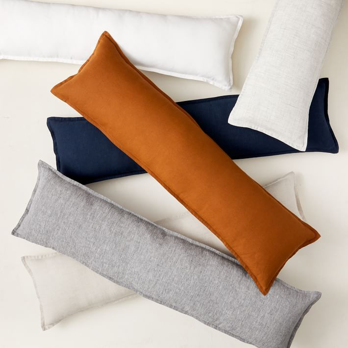 European Flax Linen Oversized Lumbar Pillow Cover | West Elm (US)