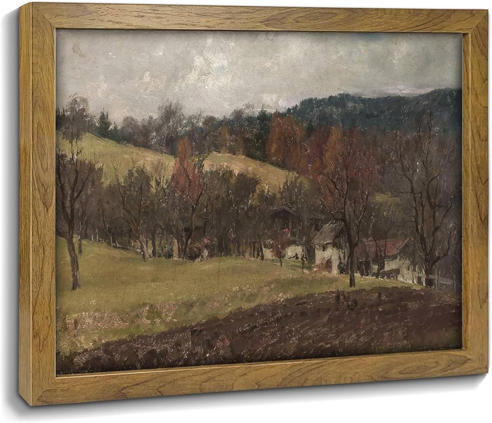 Framed Autumn Fall Forest River Landscape Wall Art - Nature Wilderness Posters Wall Decor Prints,... | Amazon (US)