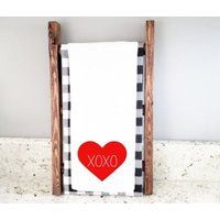 xoxo Kitchen Towel, Flour Sack Tea Valentines Hand Day Decor | Etsy (US)