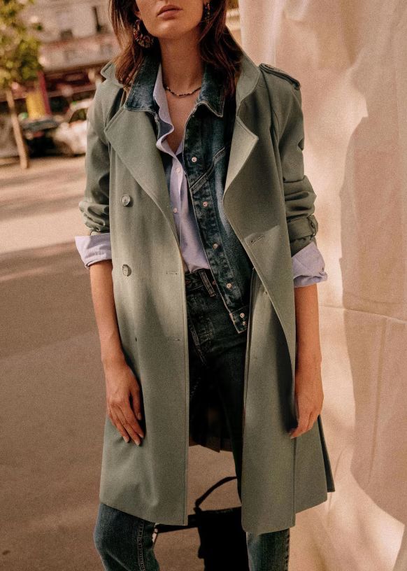 Scott Trench Coat, Spring Outfits, Spring 2023, Spring Fashion, Spring 2023 Fashion, Spring Jacket | Sezane Paris