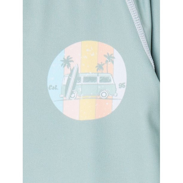 Wonder Nation Toddler Boy Long Sleeve Rashguard Swim Set, Sizes 12M-5T | Walmart (US)