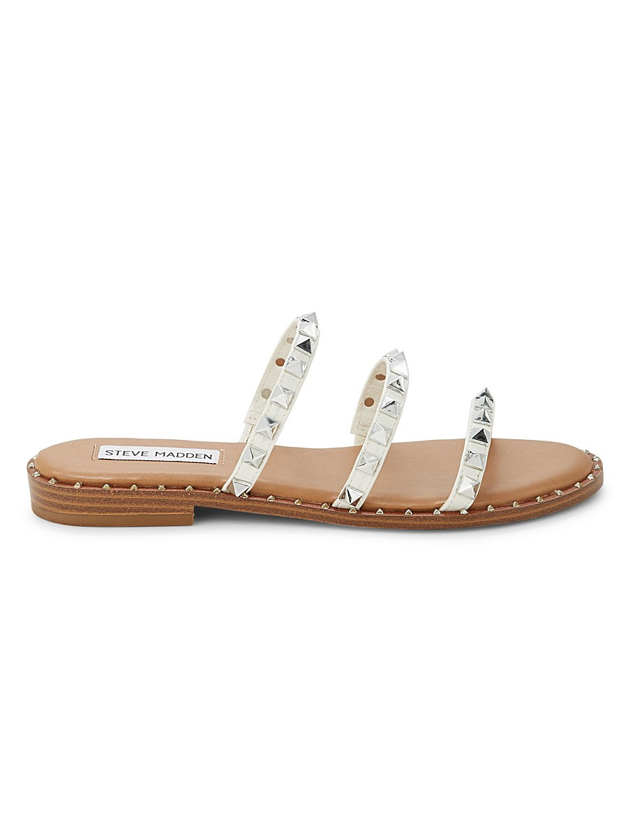 Steve Madden Palit Studded Slide Sandals - White - Size 6.5 | Saks Fifth Avenue OFF 5TH