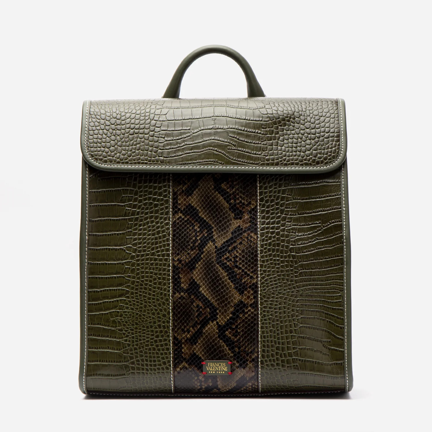 Trey Croc Embossed Racing Stripe Backpack Olive | 