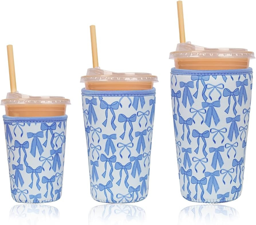 Reusable Insulated Neoprene Iced Coffee Cup Sleeve, Durable Drink Sleeve for Cold Beverages, Beve... | Amazon (US)