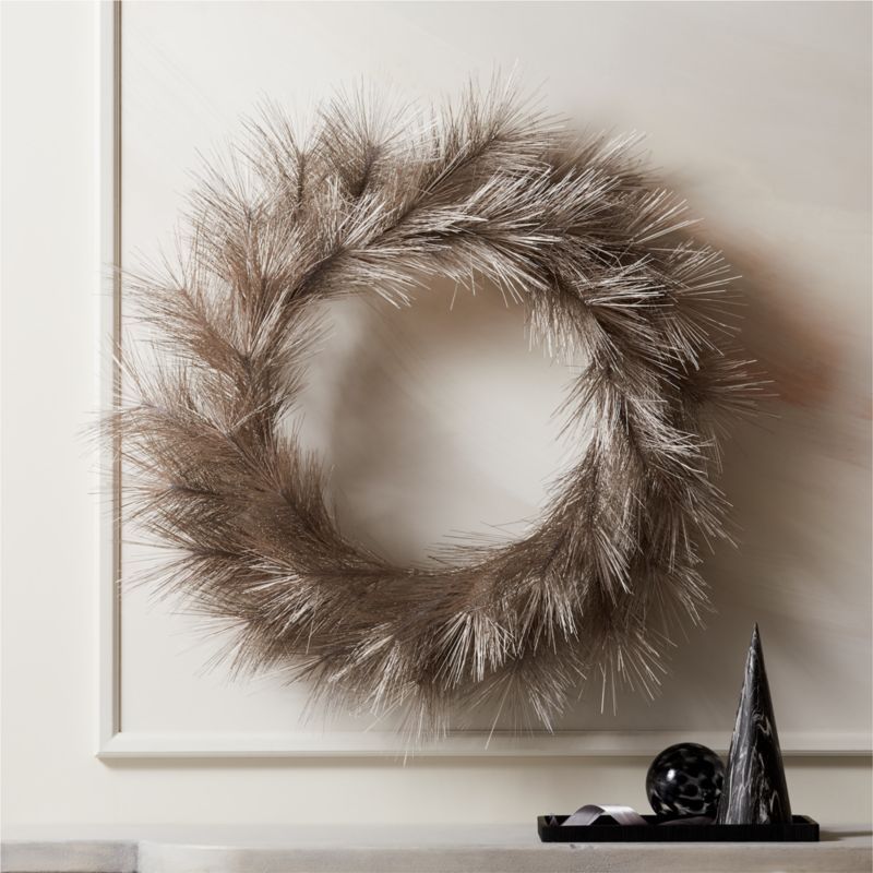 Pine Champagne Wreath 31" + Reviews | CB2 | CB2