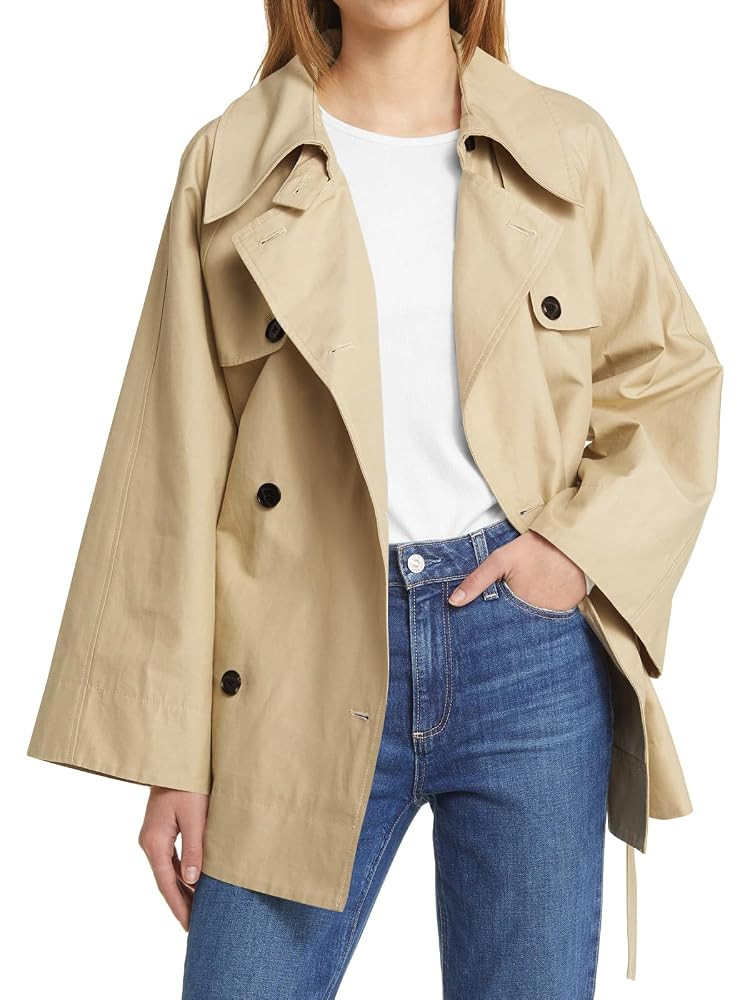 Cicy Bell Womens Casual Trench Coat Double Breasted Long Sleeve Fall Jacket Classic Lapel Overcoa... | Amazon (US)