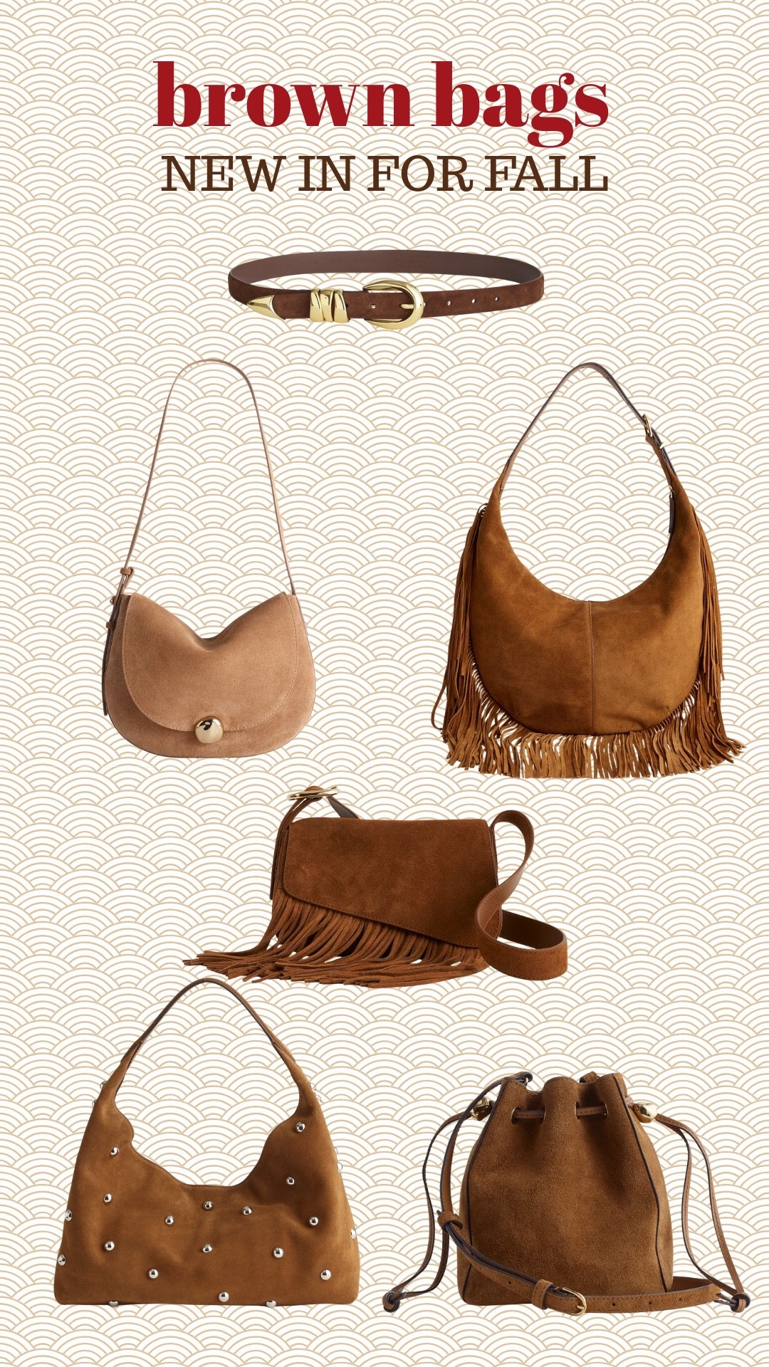 Brown suede, some are 30% off, I just ordered the belt and a bag 😍😍😍

#LTKxMadewell #LTKSaleAlert