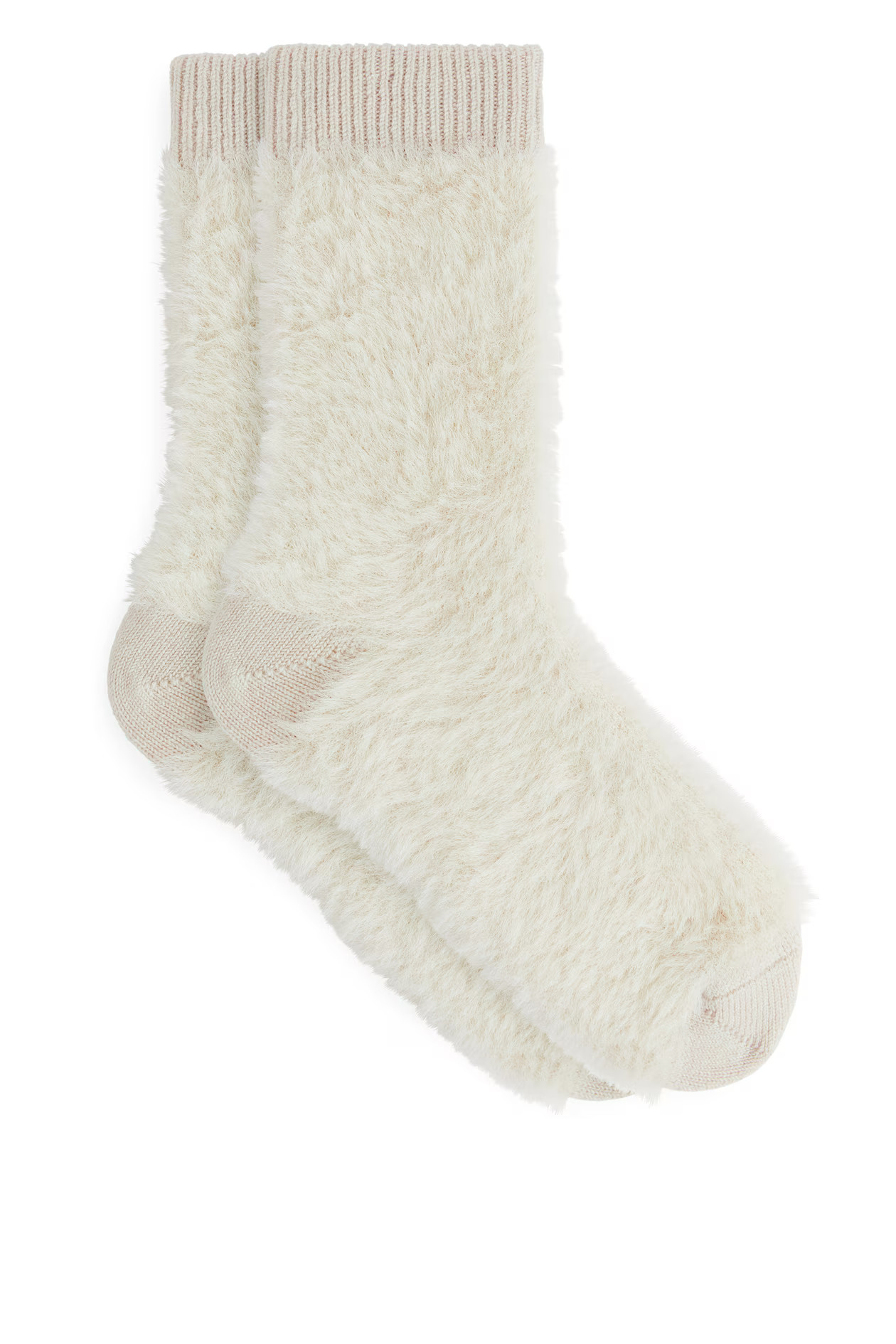 Fluffy Socks - Off-White - Ladies | H&M GB | H&M (UK, MY, IN, SG, PH, TW, HK)