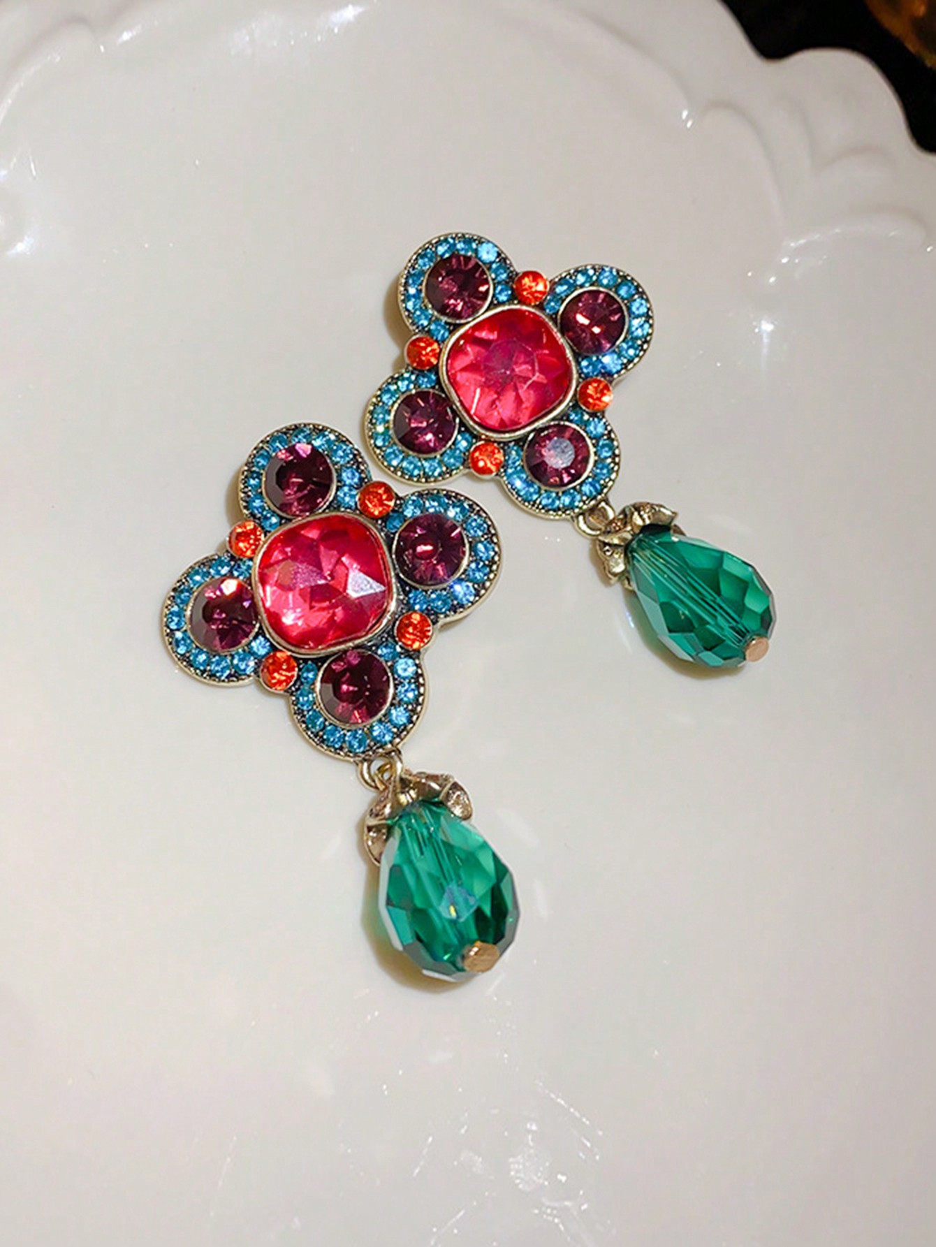 1 paar Europees en Amerikaans In de mode , Prachtig , Vintage , Middeleeuwse , En Moderne stijl V... | SHEIN