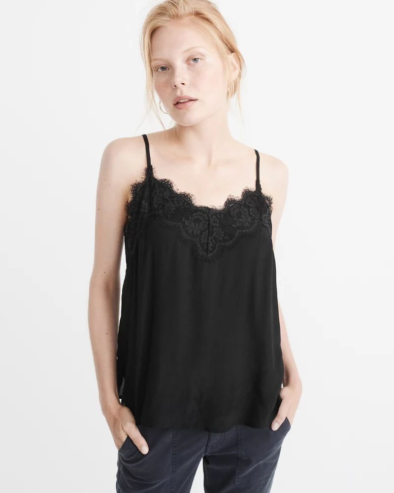 Lace-Trim Cami | Abercrombie & Fitch US & UK