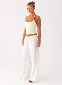 Oska Drawstring Pants - White | Peppermayo (Global)