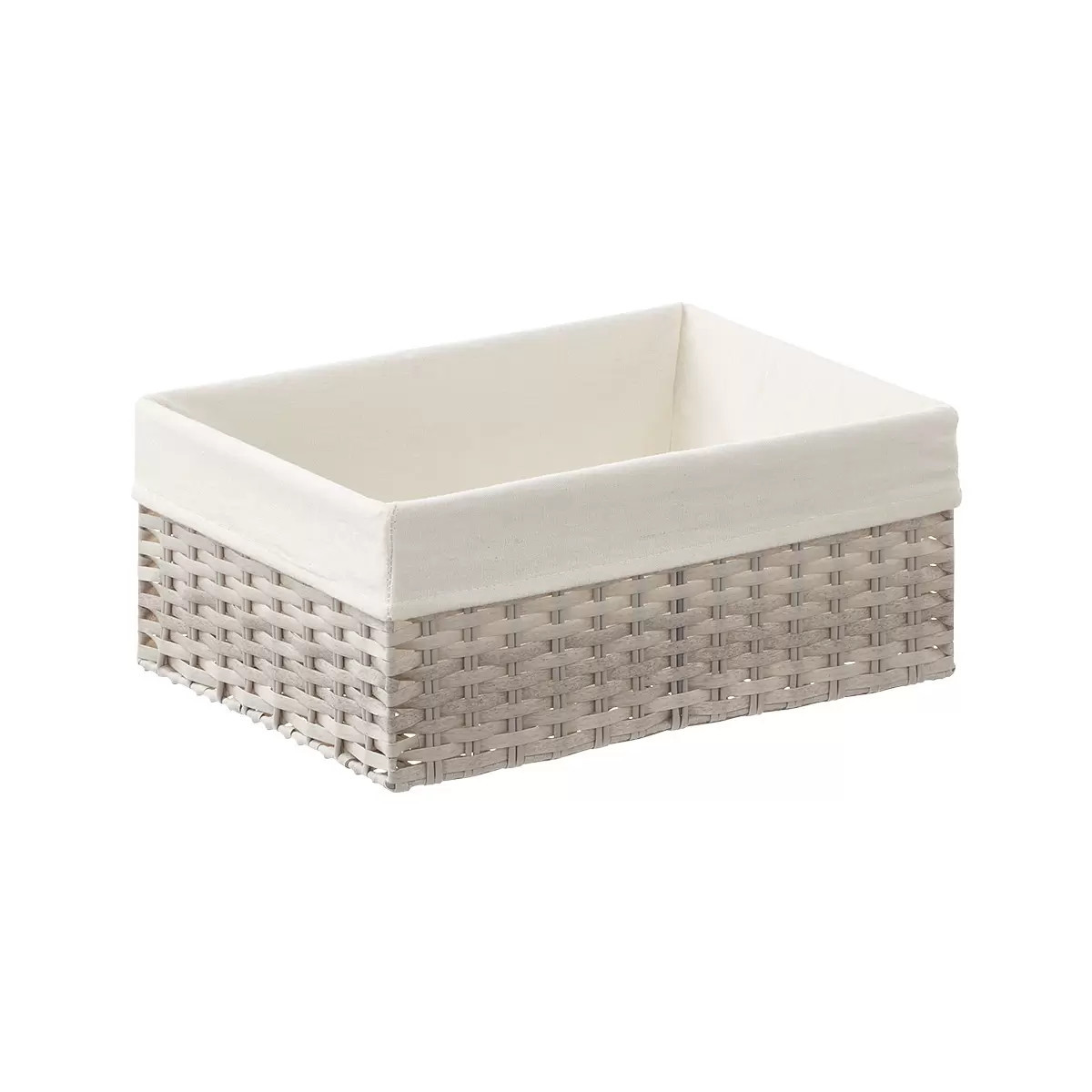 The Container Store Medium Montauk Rectangular Bin Light Grey | The Container Store