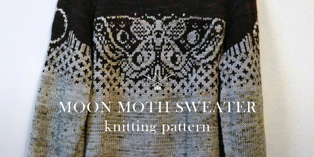 Moon Moth Sweater Knitting Pattern - Etsy | Etsy (US)