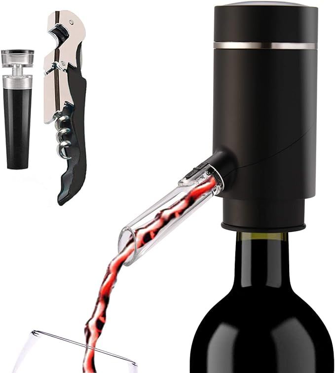Electric Wine Aerator, Wine Dispenser Pump, Automatic Wine Pourer, Instant Wine Decanter, One-Tou... | Amazon (US)