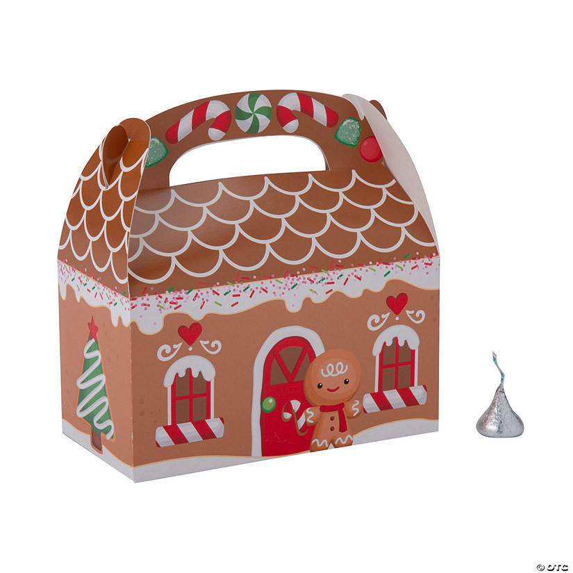 6 1/4" x 5 1/4" Religious Christmas Gingerbread Cardstock Favor Boxes - 12 Pc. | Oriental Trading Company