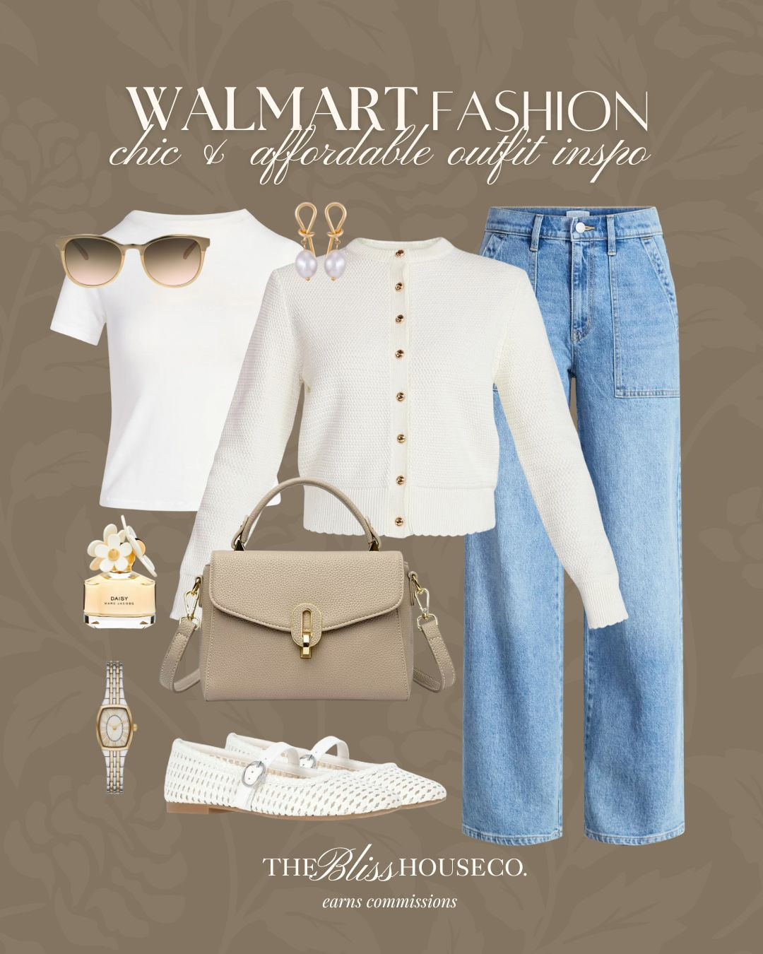 Chic and affordable outfit inspo all from Walmart!

White cardigan, short sleeve, jeans, spring style, ballet flats, neutral style, styled look, affordable women's clothing, Walmart fashion.
 

 #LTKootd #LTKFindsUnder50