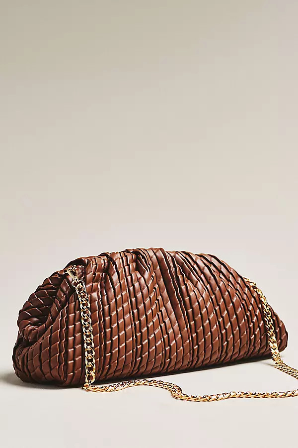 Oversized Woven Leather Clutch | Anthropologie (US)