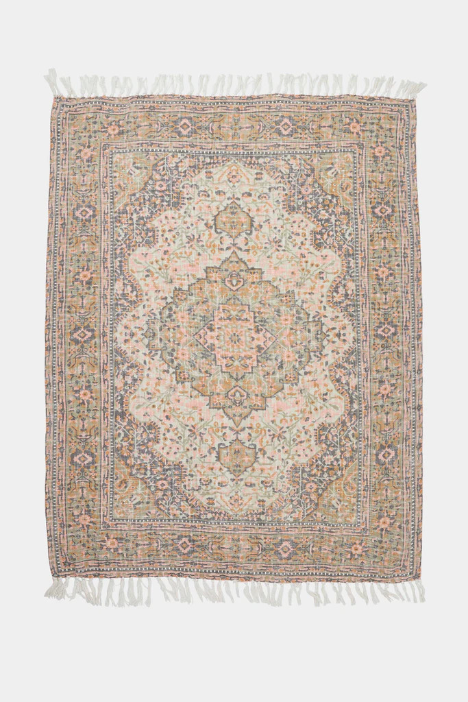 Kasbar Natural and Pink Throw | French Connection (UK)