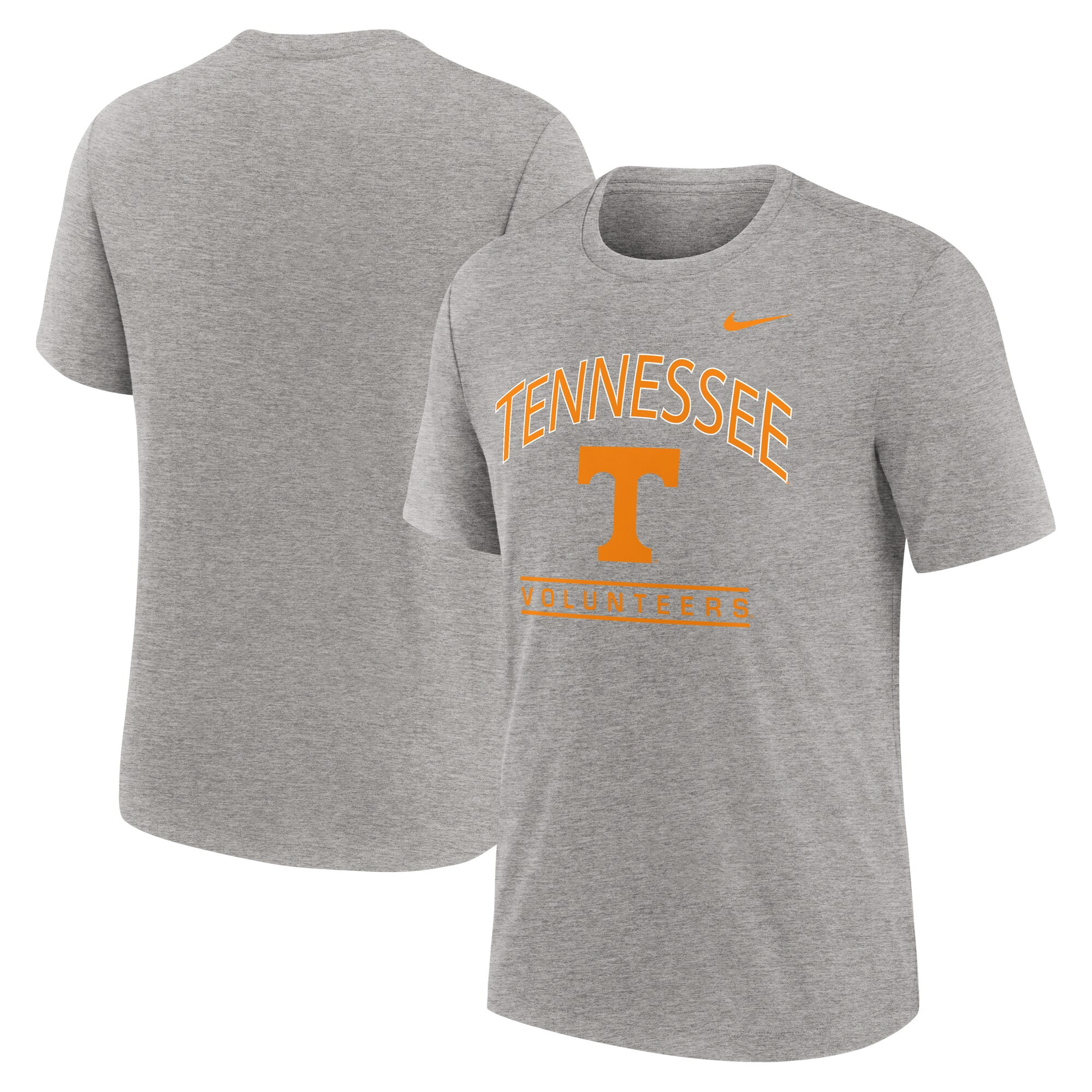 Tennessee Volunteers Nike Arch Over Logo Tri-Blend T-Shirt - Heather Gray | Fanatics