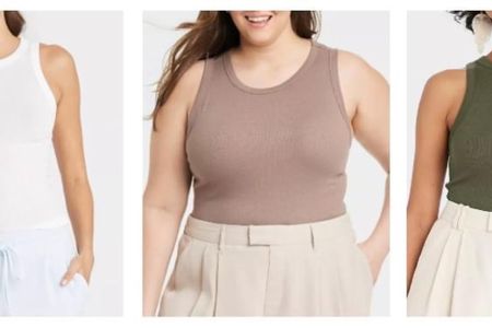 Just stocked up on my favorite basic $8 tank for the summer!! I grabbed white, black, olive and tan! I size up in these, they're very stretchy and comfy! 

#LTKfindsunder50 #LTKstyletip #LTKsalealert