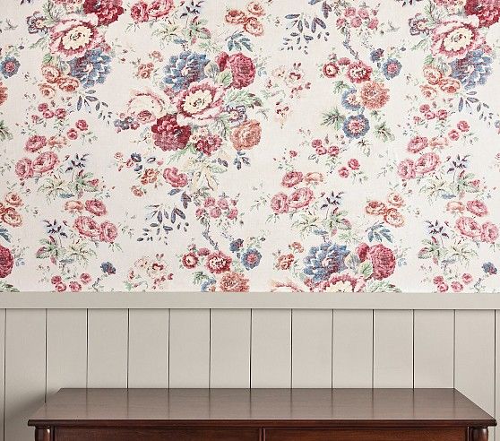 Eleanor Floral Wallpaper | Pottery Barn Kids