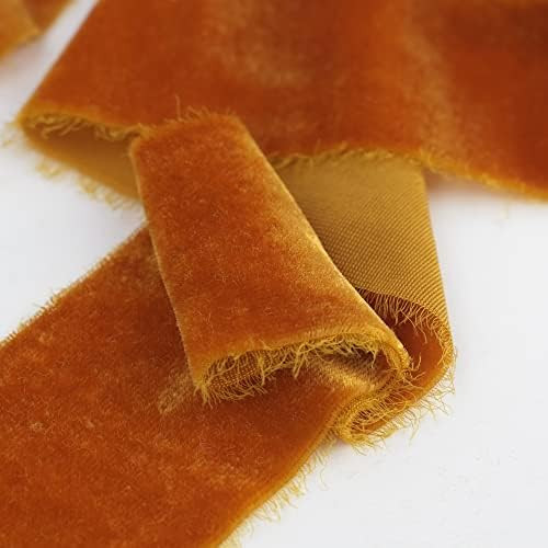 Amazon.com: HUIHUANG Silk Velvet Ribbon Terracotta Hand Dyed Velvet Ribbon 2 inch x 3 Yards Roll ... | Amazon (US)