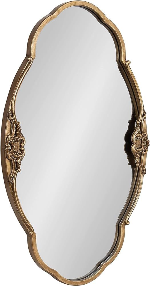 Kate and Laurel Novella Glam Ornate Mirror, 18x30, Gold, Traditional Baroque Inspired Wall Decor | Amazon (US)