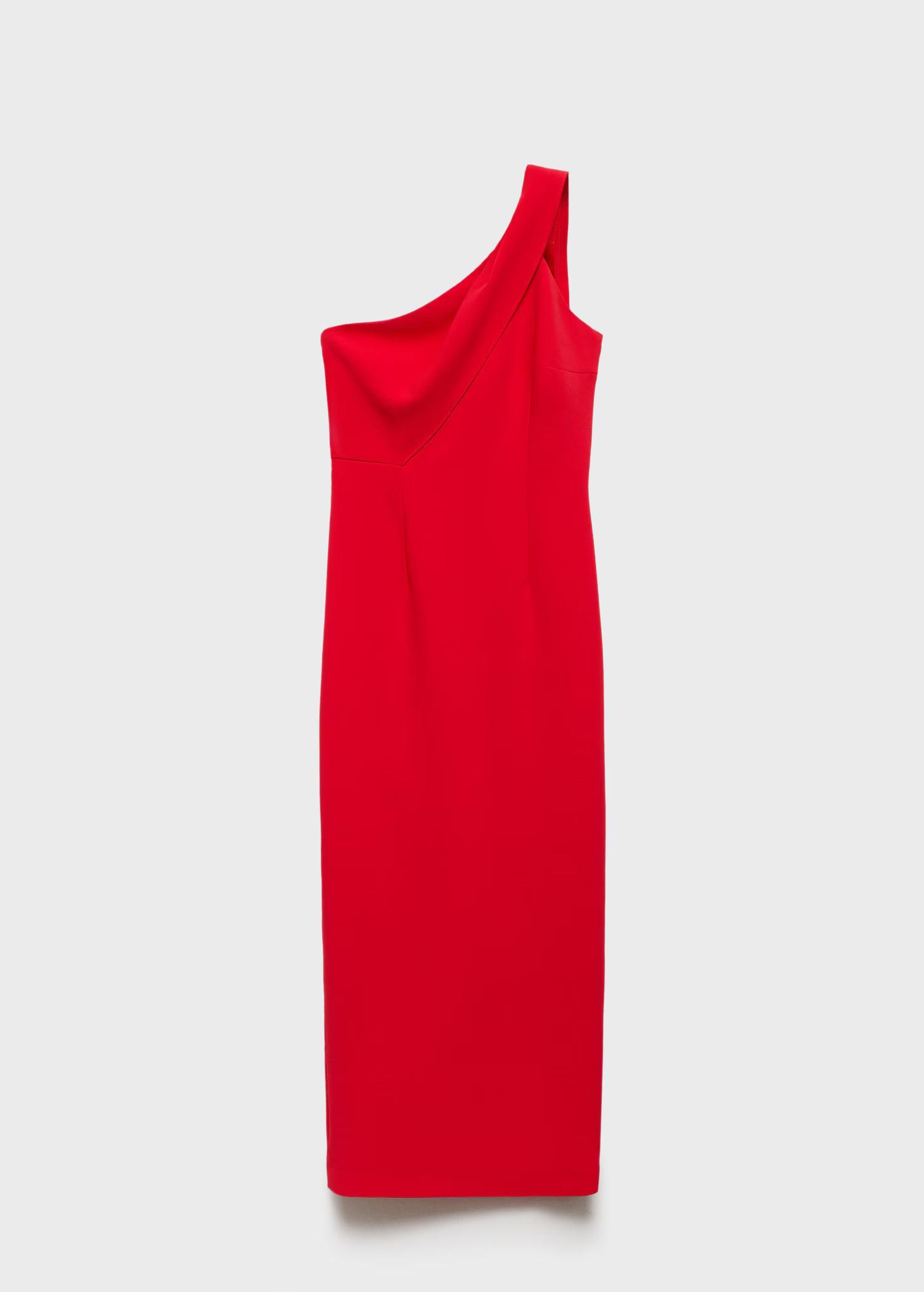 Asymmetrical bow-neck dress - Women | MANGO United Kingdom | MANGO (UK)