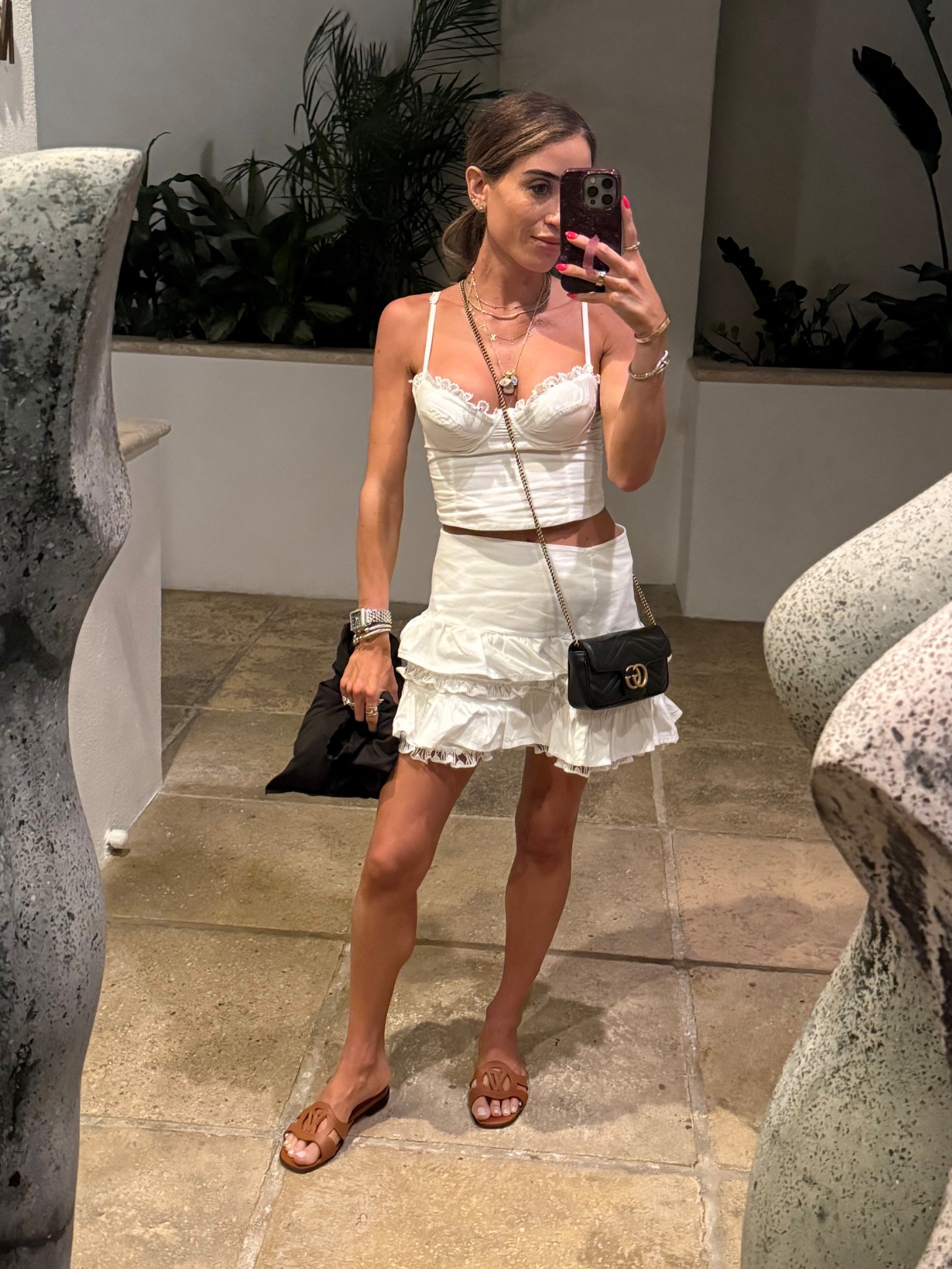 Spring break outfit idea, vacation outfit idea, love this white top and skirt set size xs 

#LTKPetite