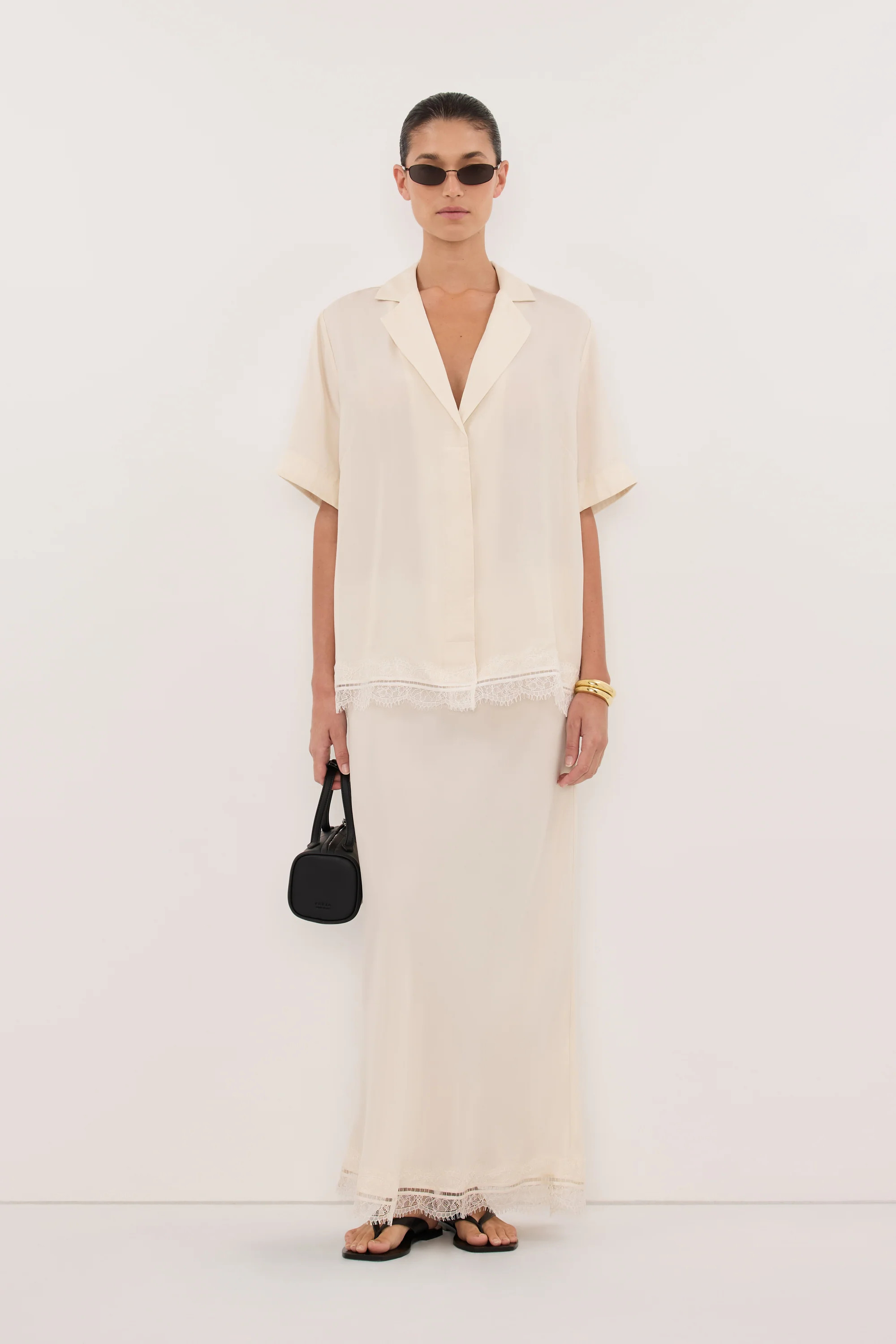 ANDREA SANDSTONE CUPRO MIDI SKIRT | DISSH